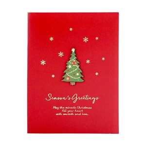 圣诞树复古贺卡 经典怀旧风格 高颜值节日祝福装饰卡片