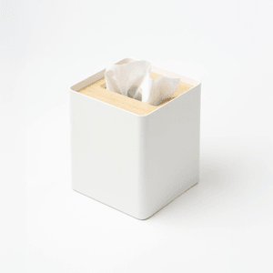 Tissue Box Cover - Square - Steel Ash