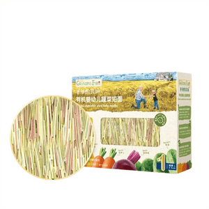 Infant And Toddler Nutritional Complementary Foods: “Sui Sui Mian” [Stage 1] Organic Baby Noodles, Vegetable Flavor, 2.5 cm Short Noodles, 200 g (8 Small Pouches)