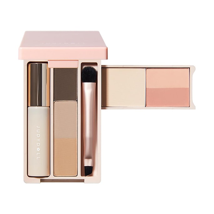 JUDYDOLL橘朵 掌心盒便携迷你盘眼影盘 彩妆综合盘 旅行通勤淡妆 #01 大地盘 睫毛膏版 黄皮消肿日常