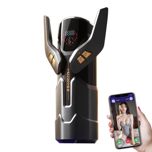 Night God Cup Automatic Retractable Electric Vibrating Masturbation Toy For Men, Adult Sex Toy, Fiji Holy Cup, Black And Gray, 1 Piece