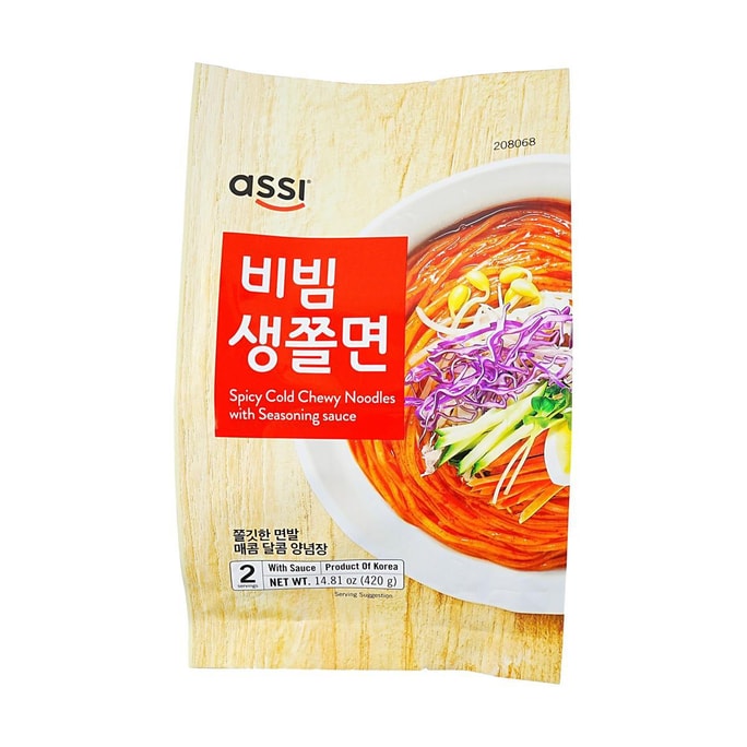 Fresh Cold Stir Noodle w Sauce (2P, Jjolmyeon) ,14.81 oz