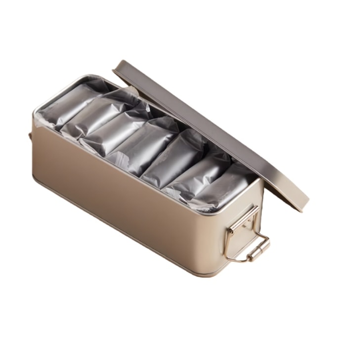 Nostalgic Tin Box Pineapple Cake Fujian Xiamen Specialty 7 Pieces Per Can Traditional Pastry Breakfast Snack 0.39 lb