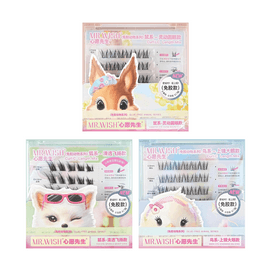 Mischievous Animals Series 2.0, Glue-Free False Eyelashes, #White Fox + #Birds + #Gorgeous Mouse【Value Pack】