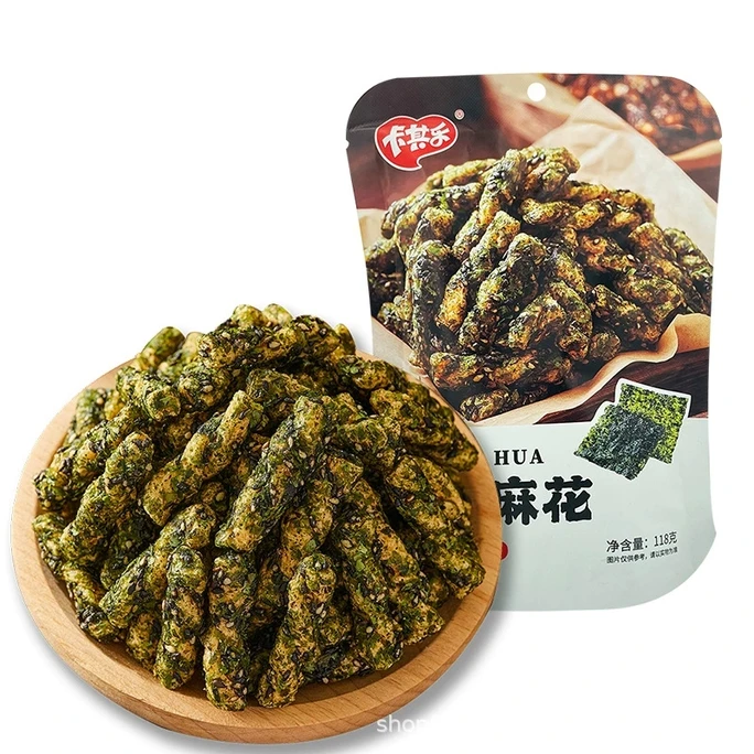  卡其乐 拉丝麻花 96g 办公室休闲小零食 小吃 休闲食品 下午茶 -海苔味 1袋