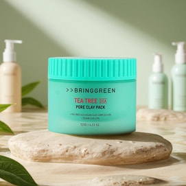 韓國BRING GREEN芭蘭歌林 茶樹積雪草深層清潔泥膜 120g 深層清潔去角質 緊緻毛孔降溫 敏感肌痘痘肌可用