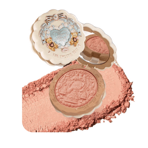 花知晓 甜心小熊丝缎浮雕腮红柔光感清透显色5g #01杏仁曲奇