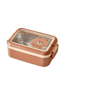 Insulated Lunch box Double Stainless Steel Can Be Filled With Water Heating Work Portable Lunch box Lunch box Single 6