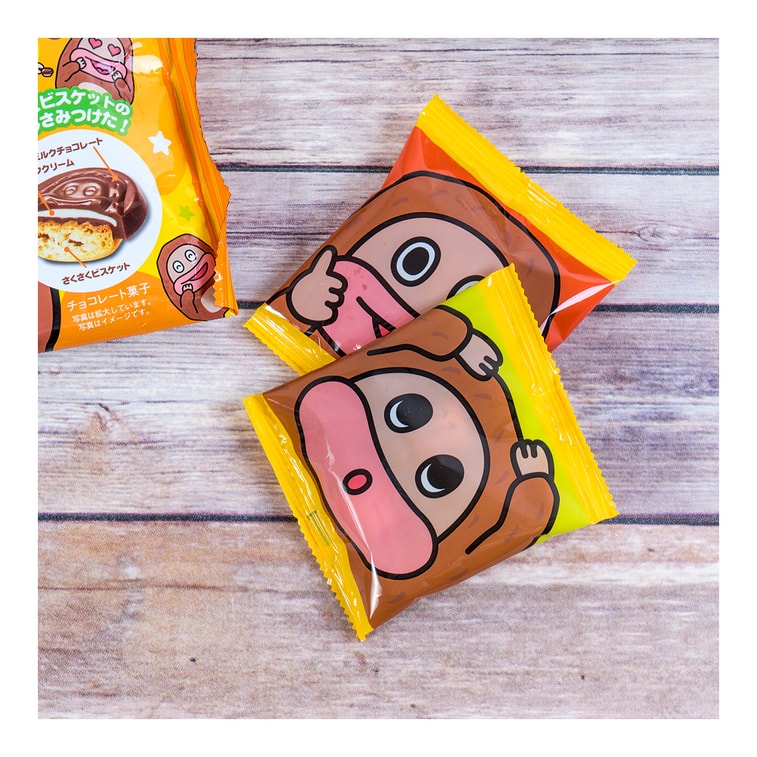 日本SHOEI DELICY 奶油夾心巧克力餅乾 96g【超萌巧克力次郎造型】 9