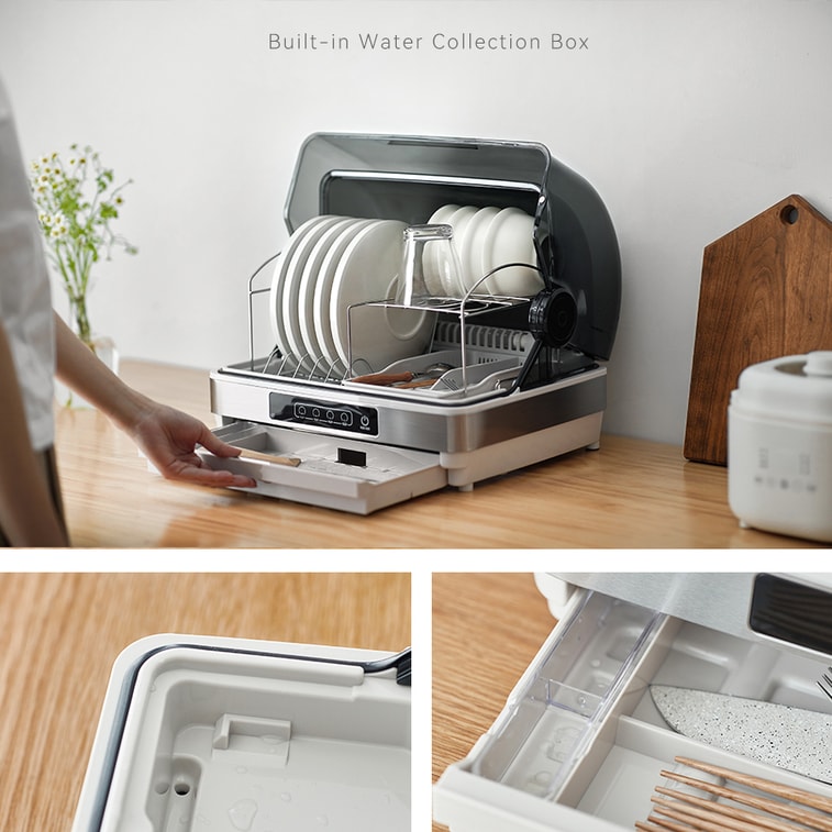 Premium 42L Countertop Sterilizer – 3-in-1 Sanitizing, Drying & Storage | 100–120V | White Home Kitchen Model 7