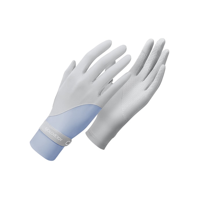 [중국에서 직접 메일] GoloveJoy 아이스 실크 선스크린 장갑 글레이셔 블루/페어 통기성 얇은 얼음 느낌 미끄럼 방지 핑거리스 장갑