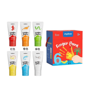 Mideer Milu Finger Paint Washable Children's Graffiti Baby Watercolor Painting Set 6 Colors * 1 Set
