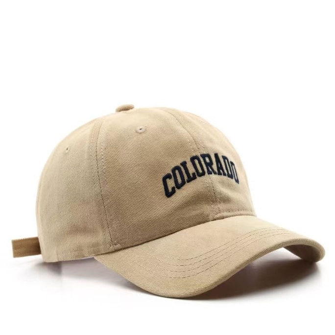 2025 New Letter Embroidery Baseball Cap For Men And Women Sun Protection All-match Khaki Adjustable 1pc