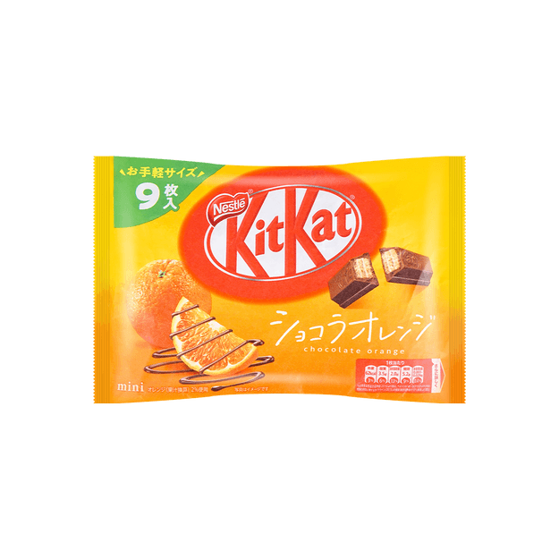 商品详情 - 日本NESTLE雀巢  KITKAT 巧克力橘子口味巧克力威化 9枚装 季节限定 - image  0