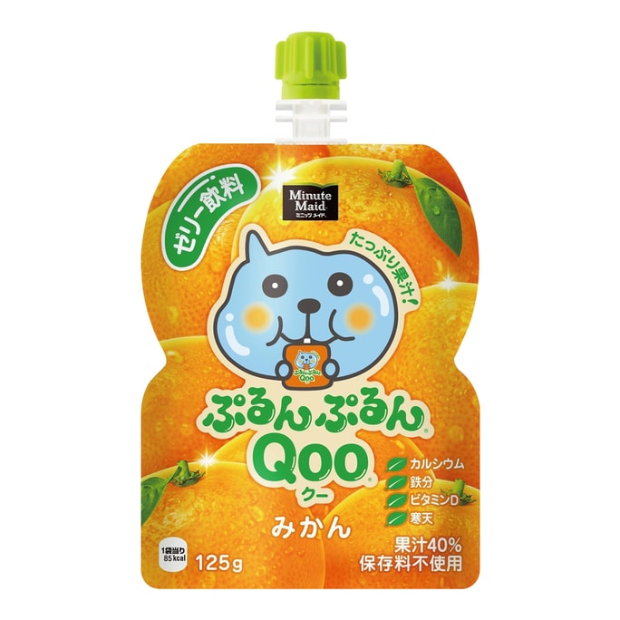 日本版可口可乐 美汁源 酷儿 吸吸果冻饮料 橘子味 125g