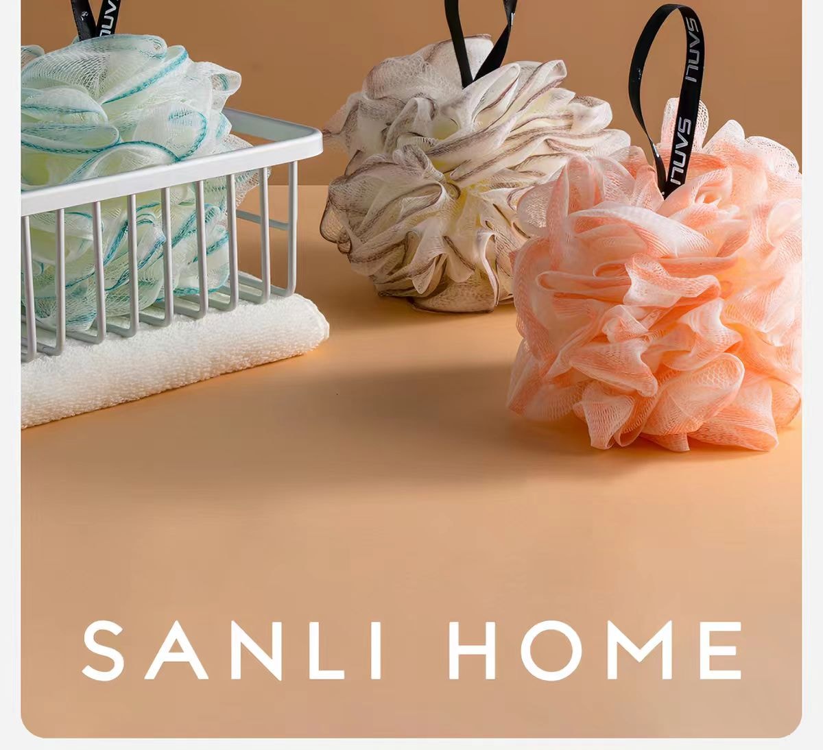 【中国直邮】 三利 沐浴球少女洗澡泡沫球可爱大号高档柔软 盈粉*2个