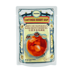 달콤한 사탕수수 코곤그라스와 물밤 디저트 수프