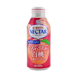 NECTAR Pulpy White Peach Juice,Japanese Fruit Soft Drink, 13.4 oz【25%Juice】【Packing May Vary】