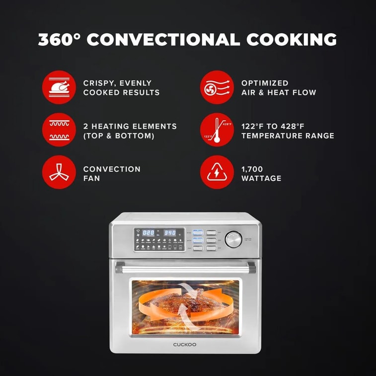 Countertop Convection Air Fryer Oven Stainless Steel 26L CAFO-A2601S 6-in-1 Multi-Functional 6