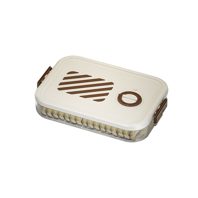 FaSoLa Life 饺子盒 透明1层【可装70个饺子】食品级密封保鲜盒 水饺馄饨速冻收纳神器