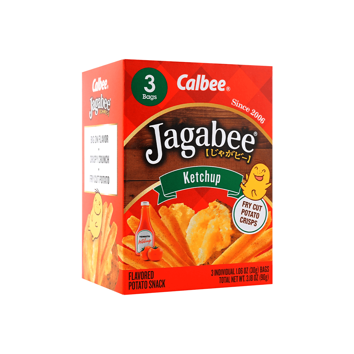 日本CALBEE卡乐比 Jagabee 薯条 番茄酱口味 90g 3份入【新品首发】 怎么样 - 亚米网
