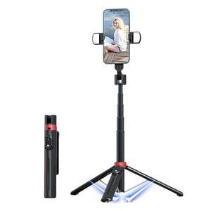 [중국 직배송] TIMESWOOD 블루투스 셀카봉 1개 + 듀얼 필라이트 라이브 방송 삼각대 스탠드