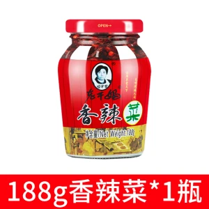 【中国直邮】 老干妈 香辣菜咸菜辣椒拌饭酱下饭菜188g*1瓶