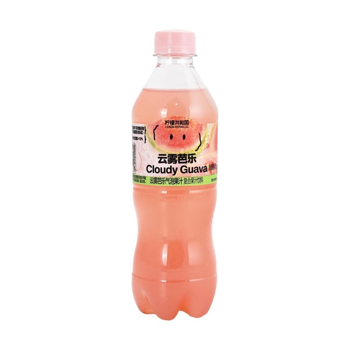 Cloudy Guava Juice Sparkling Water, 15.9 fl oz【 Low Calories】