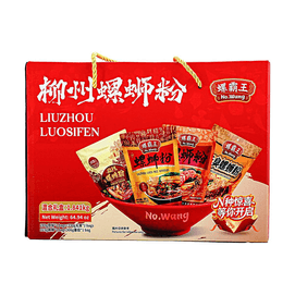 류저우 뤄쓰펀 믹스 박스 - 달팽이 쌀국수, 4가지 맛, 6개입, 64.94oz【다양한 맛 조합】【매운맛+ 무취+ 매운맛+ 토마토】