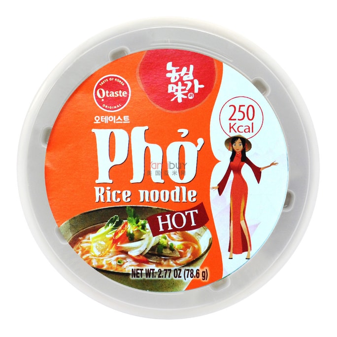 Hot Pho Rice Noodles - Spicy Vietnamese Instant Soup, 2.77oz