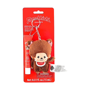 Monchhichi Butter Lip Balm Plush Keychain Edition, 0.51fl oz, Hydrating & Glossy Lip Care