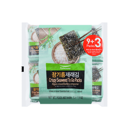 韩国PULMUONE圃美多 香脆芝麻油海苔 美味便携装 12包入 54g