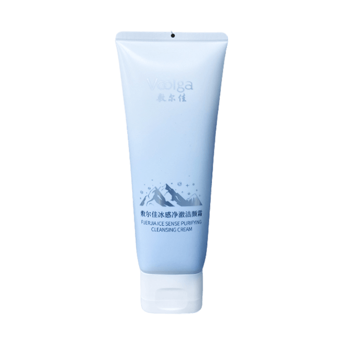 Fuerjia Ice Sense Purifying Cleansing Cream, 5.29 oz. - Oil-Balancing Pore Care for Oily Skin | SPF & Impurity Removal