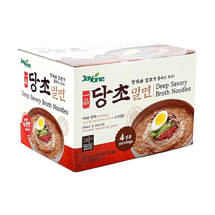 Deep Savory Broth Noodles Dancho Milmyeon, Pear and Onion Blended Seasoning, 4 Servings, 69.6 oz【 Korean Cold Noodles】 5