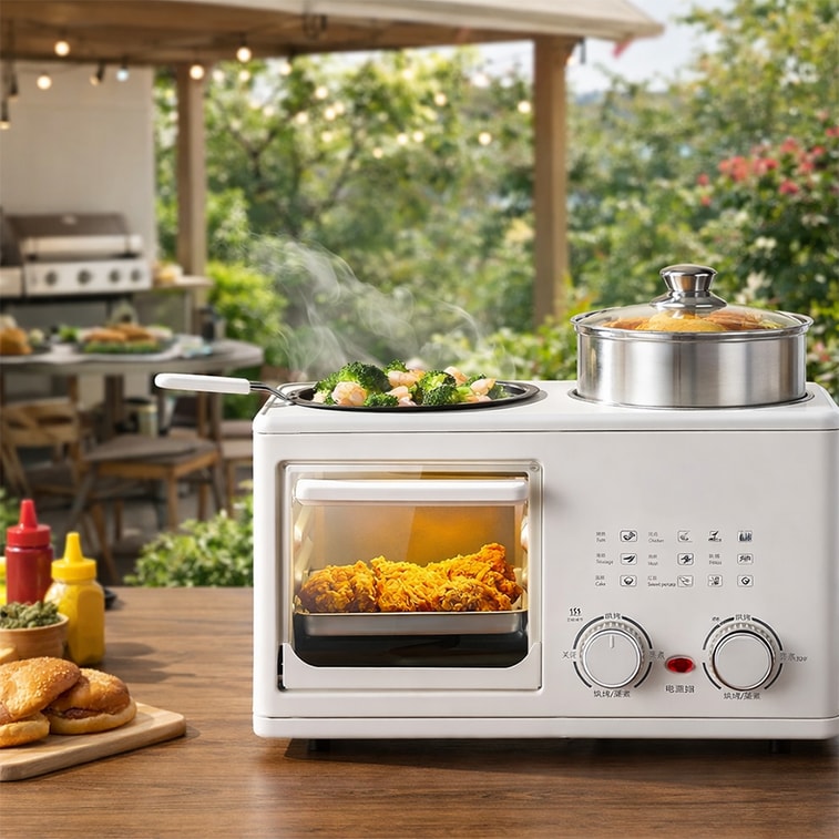 元谷 懶人早餐神器 四合一多功能早餐機 多士爐煎蛋一體 7