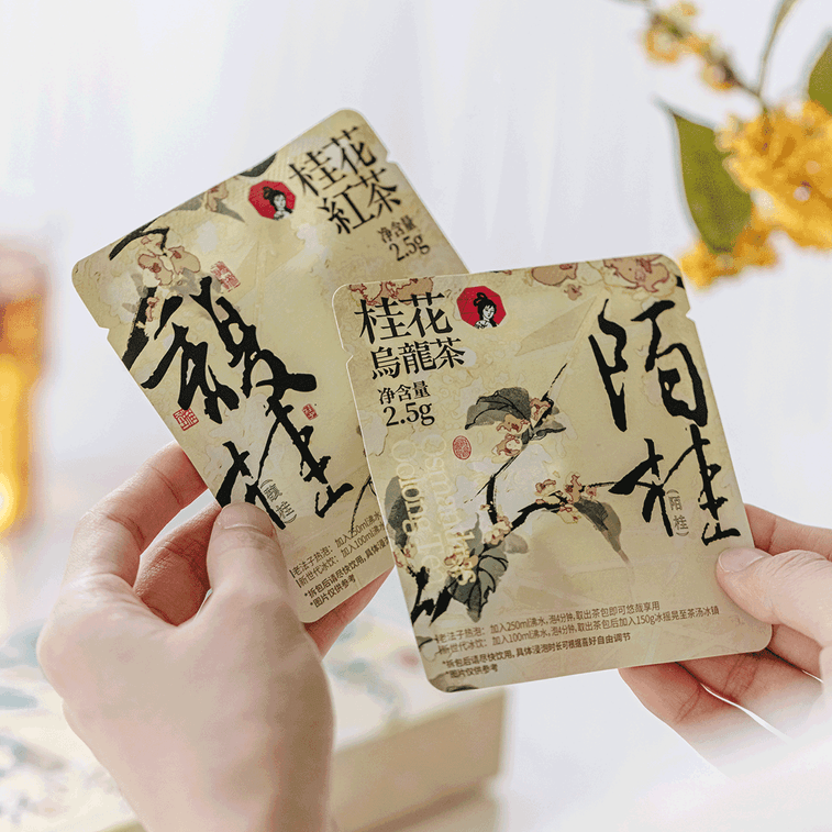 茶眼月枝 - 天賦の才 / 金木犀茶（金木犀烏龍茶）ティーバッグ7袋入り1箱 17.5g 4