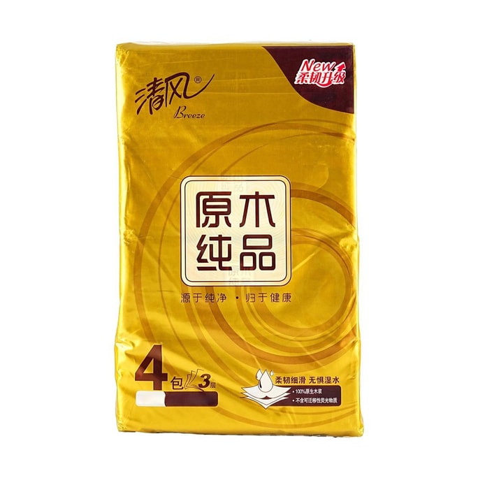 天然木パルプティッシュペーパー 110枚×4パック 180×132mm