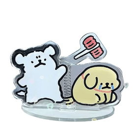 Decompression Knocking Lines Puppy Cartoon Desktop Ornament 10CM*1 Pack