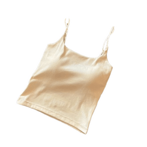 Solid colour suspenders female self-bra pads fixed cups to cover secondary breasts versatile apricot one size 1pc