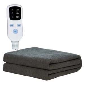 【中國直郵】 HSPM 電熱毯美標110V電褥子發熱毯保暖床墊 灰色150x80cm 3檔定時 1件