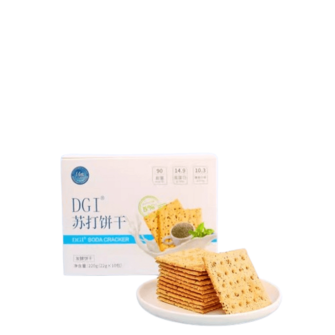 Whole wheat soda crackers low-calorie chia seed flavor 220g/box cane sugar-free meal replacement healthy breakfast snack