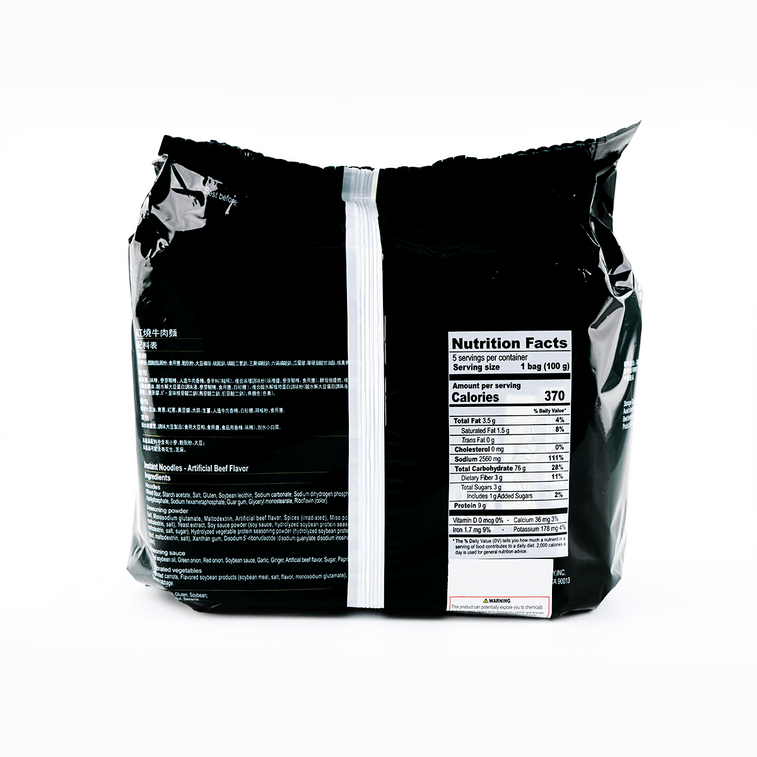 五穀道場 泡麵 紅燒牛肉麵 袋裝 100g*5包 15