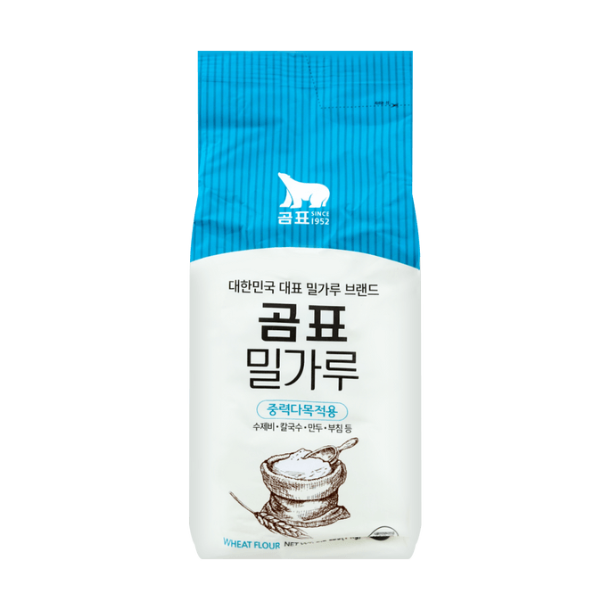 韓國GOMPYO白熊 高級多用途麵粉 1kg【豆沙包煎餅麵食製作】