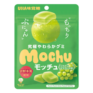 【日本直邮】 日本 UHA悠哈 悠哈 Mochu软软糖果汁糖 葛根粉原料香印绿葡萄味45g