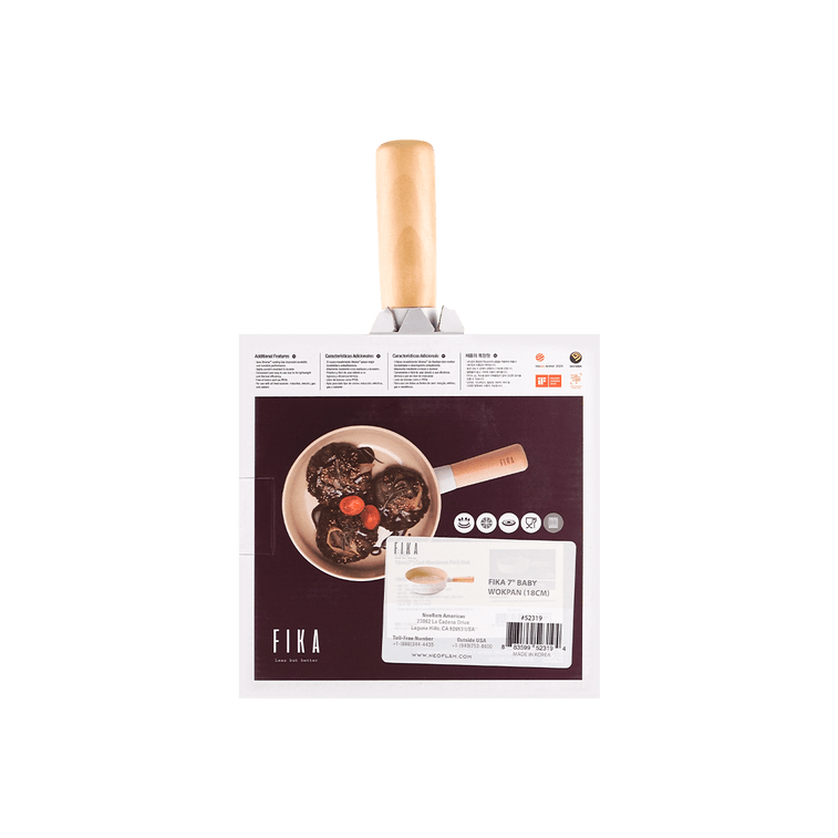 Fika 7인치 베이비 웍 팬 (나무 손잡이, 18cm) 4
