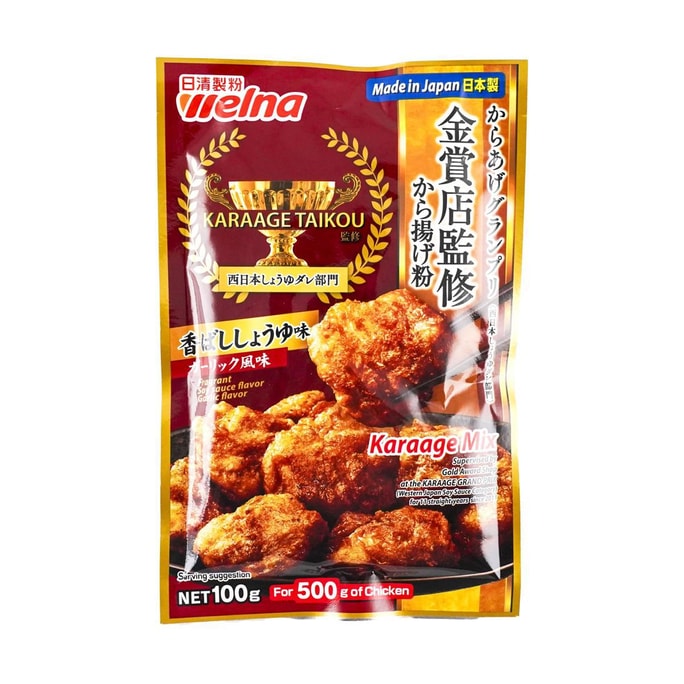 日本NISSIN日清 脆皮炸雞粉 鹽酥雞裹粉醃料 蒜香醬油味 100g【炸雞大賽金牌】