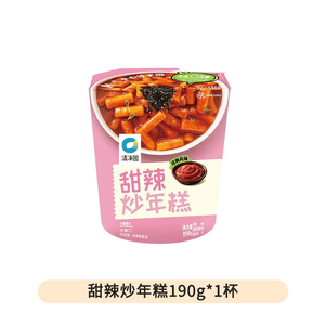 [중국 직배송] 청경원 매콤달콤떡볶이 떡볶이치즈 김치떡컵 떡볶이스틱 인스턴트 190g*1컵