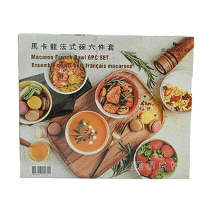 银凤 马卡龙法式碗 六件套 【微波炉烤箱适用】【法式简约】