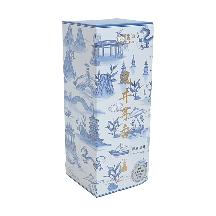 宋朝 西湖十景無火香薰 青花瓷器香氛 天然大豆蠟 芬芳療癒 西湖龍井 120ml 5