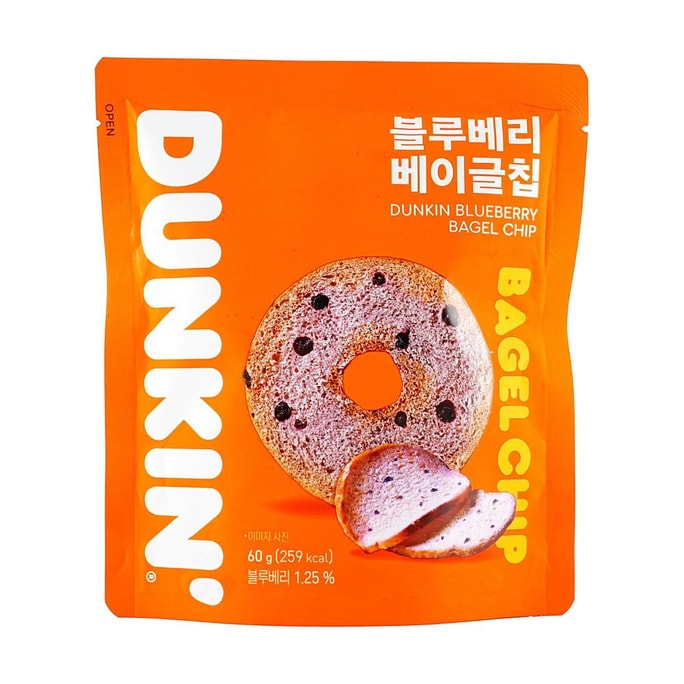 韓國DUNKIN 藍莓貝果片 60g【韓國GS25便利商店人氣商品】